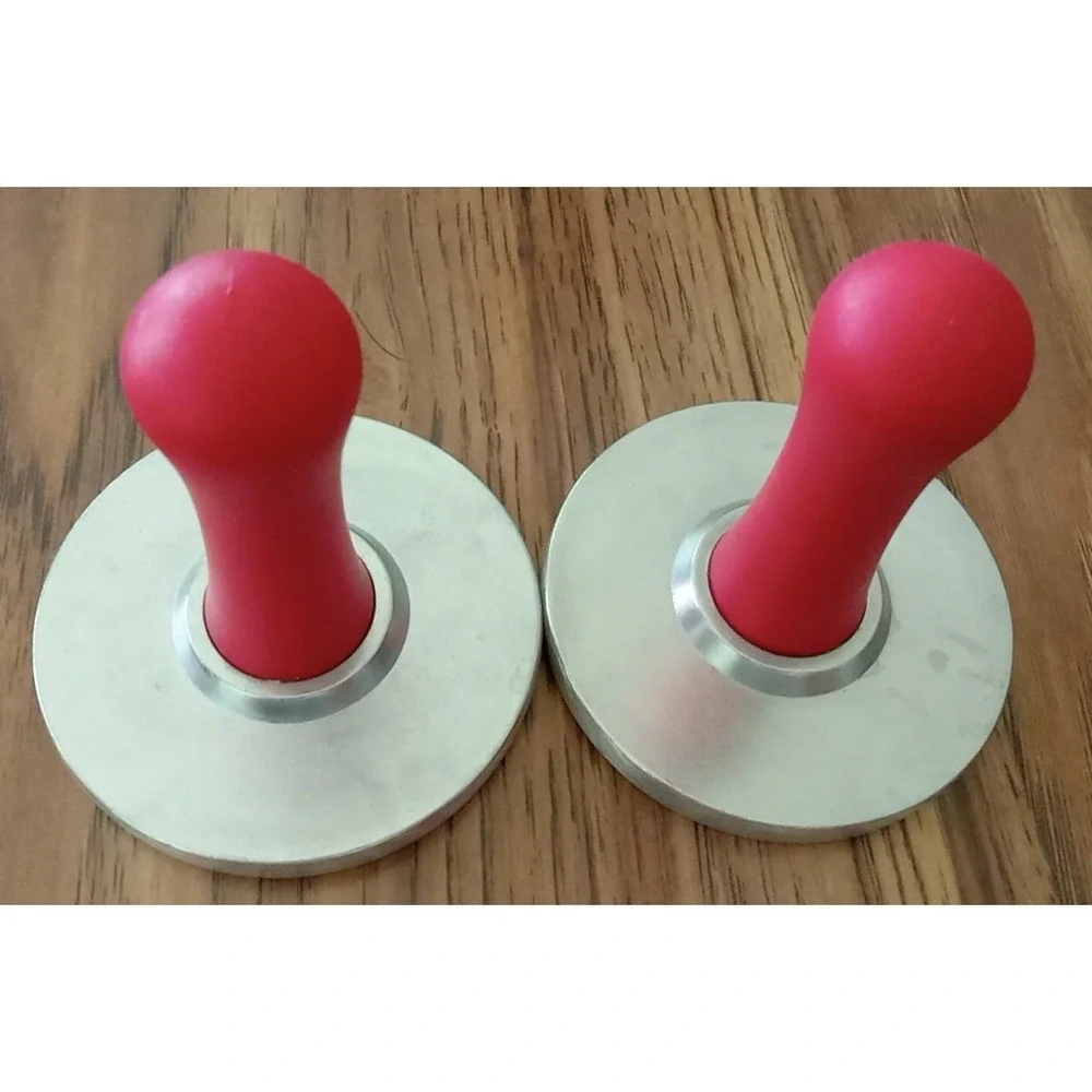 2 Metal Cookie Presses Merry Christmas & Santa Cookie Decor Baking/Red Handle 3